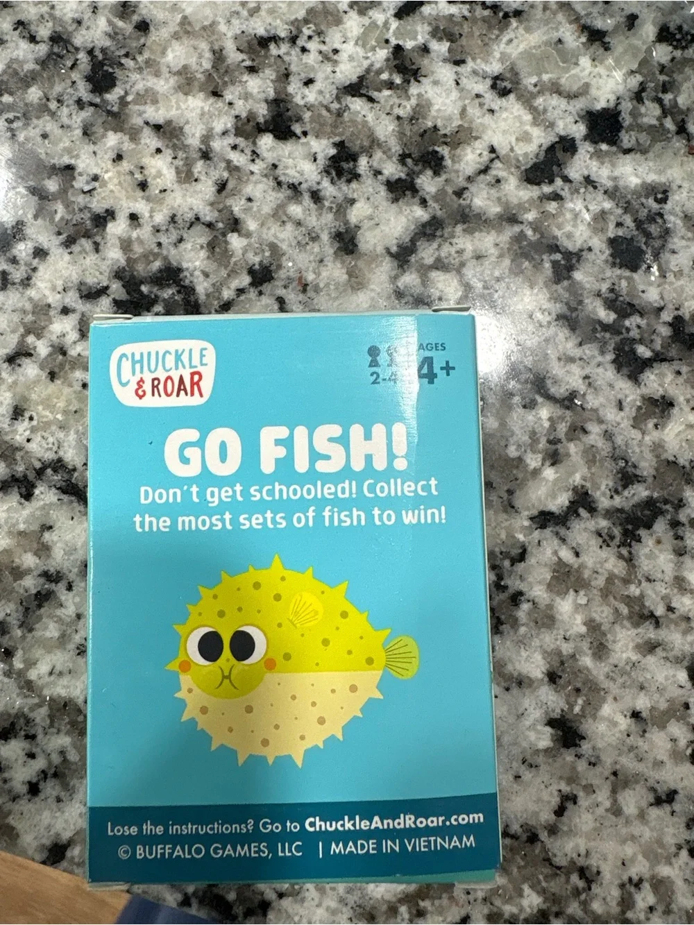 Go Fish! Card Game - Teal with Yellow & Red Fish